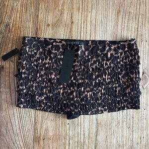 Lioness leopard print mini skort
